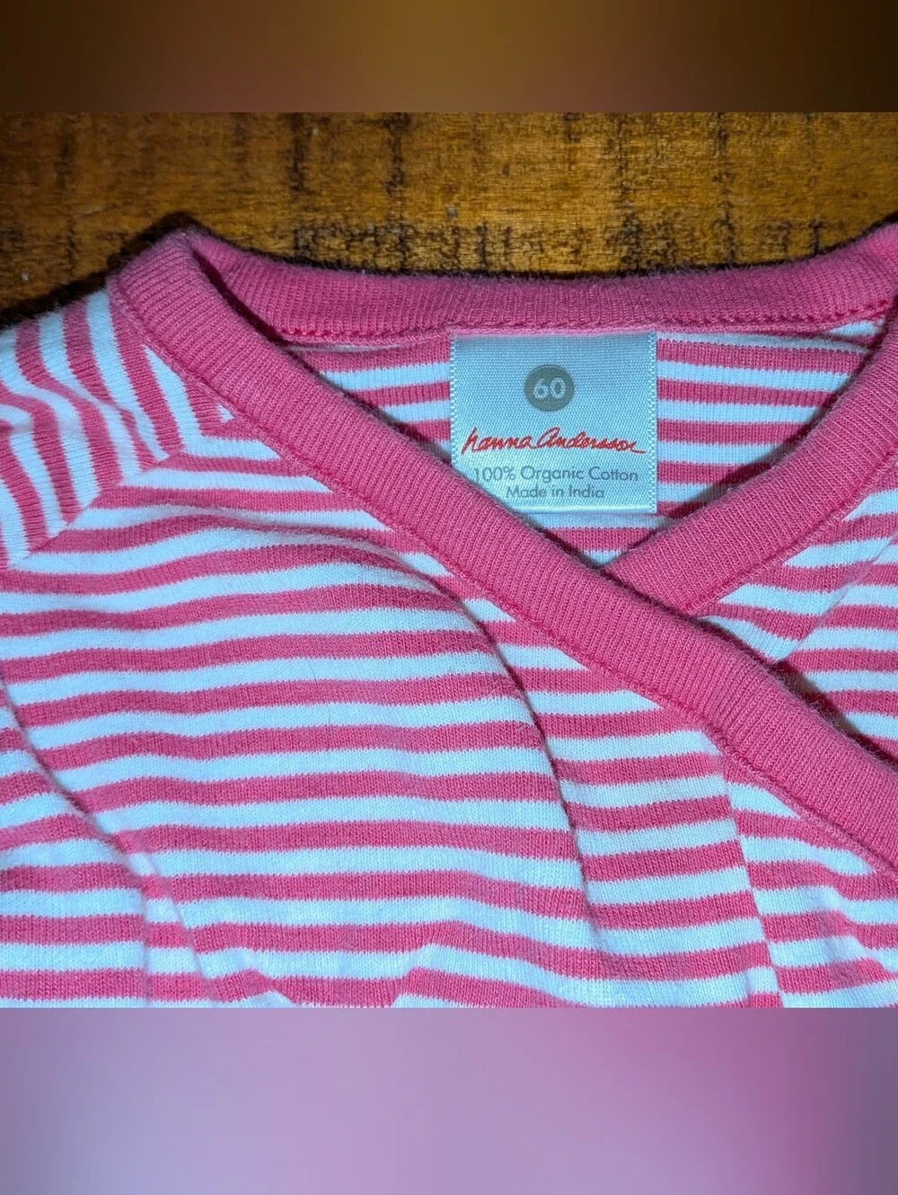 Hanna Andersson Pink & White Striped Dress with Matching Bloomers, 60, 3-6m